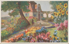 716102 Reclameprentbriefkaart Oliette , uit de map ‘Blühende Gärten’ (no. 1003), uitgegeven door 'Tuck's Postkarte'. Op ...